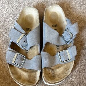 Birkenstock Gray Suede Sandals